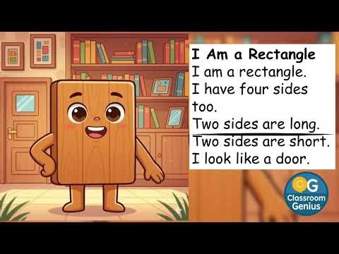 I Am a Rectangle 🟥 | Easy Reading Story for Kids | Learn Shapes & Read