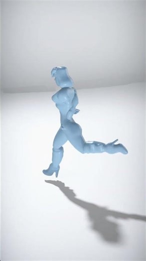 Stylized Female Character with Dynamic Pose