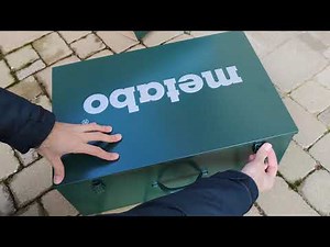 Unpacking / unboxing tube belt sander Metabo RBE 15-180 SET 602243500
