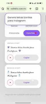 Letras Aesthetic para Instagram | Genera y Copia Fuentes Bonitas
