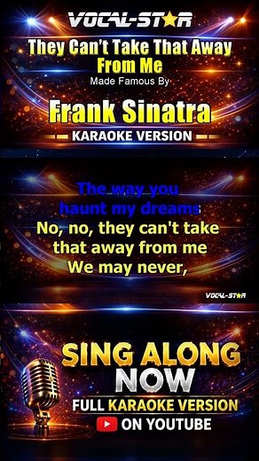 They Can’t Take That Away From Me - Frank Sinatra KARAOKE #karaoke #instrumental #karaokeversion