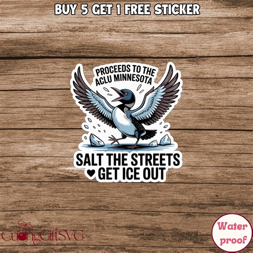 Minnesota Loon Salt the Streets Sticker/ Car Magnet| Fight ICE Sticker| Get Out of Minneapolis Sticker - Etsy