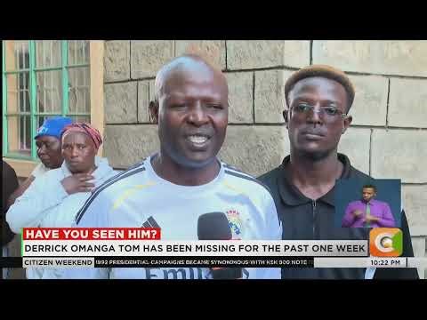 Have you seen Derrick Omanga Tom? Missing for a week