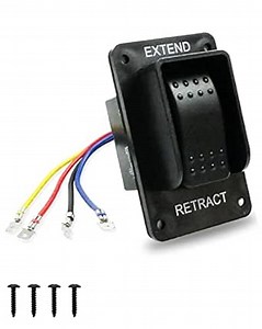 387874 RV Power Stabilizer Switch Electric Jack Switch 12V DPDT Extend Retract Momentary, Polarity Reversing Switch for Boat Auto UTV RV Travel Trailer