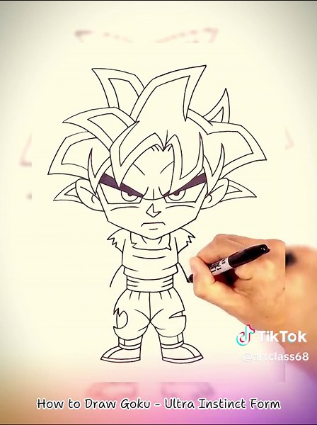 Step-by-Step Guide on Drawing Goku's Ultra Instinct Form