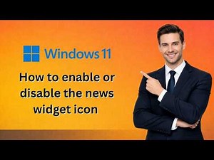 How to enable or disable the news widget icon in windows 11 (Latest Update)