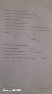The diagram below represents what addressing mode?A) Register... | Filo
