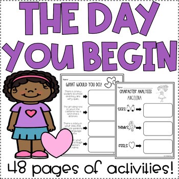 The Day You Begin Book Companion Activities | SEL Read Aloud | Courage