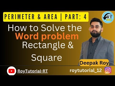 Part:4|How to solve the word problems of #rectangle & #square 