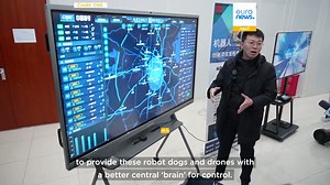 Is this the future of train travel? Robot dogs and drones take over a metro station in China