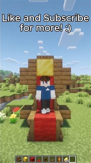 How to build a Throne in Minecraft 👑 #shorts #minecraft