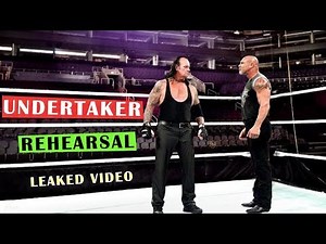 The Undertaker Rehearsal | Leaked Video | #Undertaker talks about his character & WWE superstars
