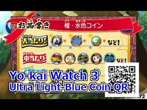 Yo-kai Watch 3 / Ultra Light Blue Coin QR