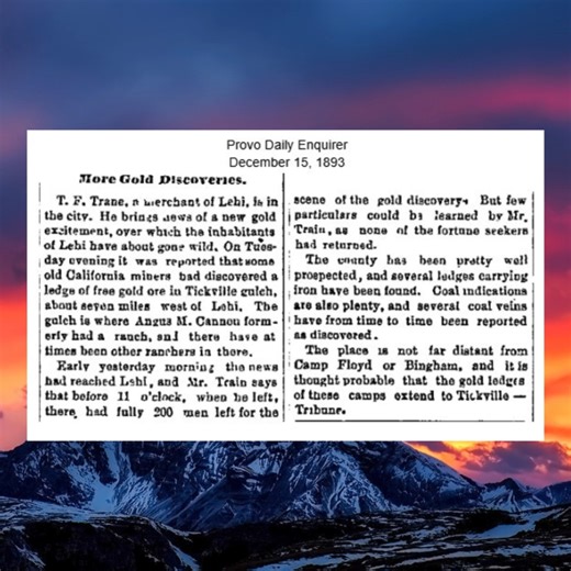 News Clippings from Lehi, Utah Includes: Fairfield, Cedar Fort & Cedar Valley: 1851 - 1894. This prosperous little town had a sugar factory that processed tons of Sugar Beets. There are many interesting articles about the Pioneers of Lehi. Many interesting articles about the early settlers & pioneers. Including births, marriages and deaths. Please consider that these are very old newspapers and some of the articles may be a bit unclear. To purchase copies, click on the Amazon link: https://www.a