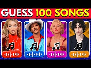 Guess 100 SONGS by the INTRO 🎶 Most Popular Songs | 100 SONGS Challenge | Music Quiz
