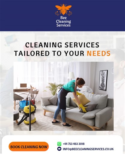 Bee Cleaning Services Manchester on Instagram: "Cleaning Services Tailored to Your Needs ✨ Every space is unique, and so are your cleaning requirements. At Bee Cleaning Services UK, we provide cleaning services tailored to your needs, ensuring homes, offices, and commercial properties are spotless, hygienic, and welcoming. Whether you require regular domestic cleaning, office maintenance, deep cleaning, or after-builders cleaning, our experienced team delivers results that fit your schedule and
