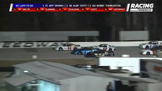 5️⃣-CAR BATTLE FOR THIRD PLACE! Intense action at Dillon Motor Speedway as five drivers fight tooth and nail for third! There’s contact, cars get sideways, but everyone holds on unscathed. The 100-lap feature is heating up! | Racing America
