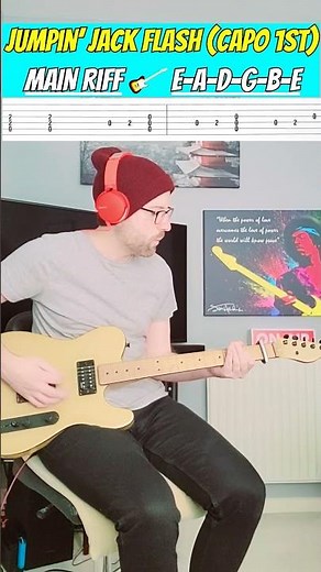 The Rolling Stones - Jumpin' Jack Flash (Main Riff) Guitar Lesson | Tab | Tutorial #guitar #tutorial