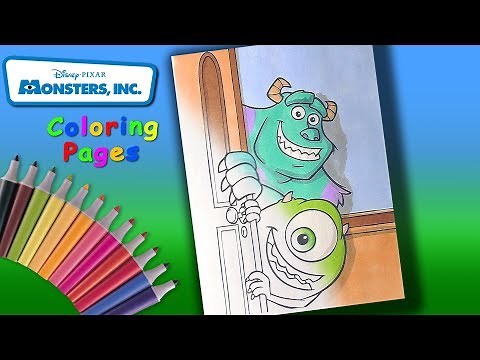Monsters, Inc. Coloring Book. How to Coloring Sulley and Mike Wazowski