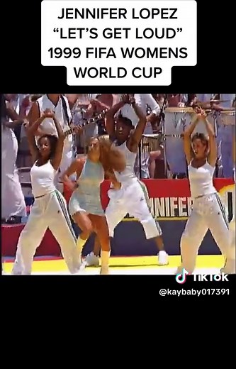 Jennifer Lopez- “Let’s Get Loud”- 1999 FIFA Womens World Cup (part 2) #jenniferlopez #jlo #jlopez #fifawomensworldcup #letsgetloud #jenniferlopezfan #1999 #1990sthrowback
