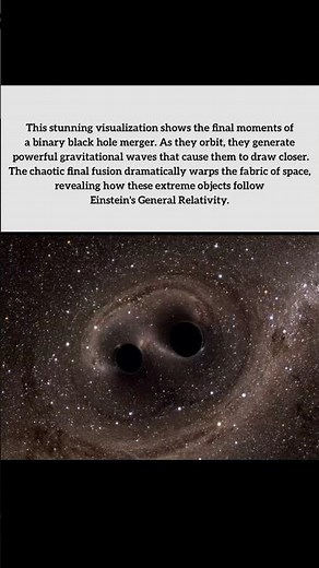 Cosmic Collision! Two Black Holes Merge into One 💥 | Black Hole Merger Simulation