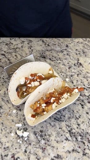 Air fryer shrimp fajitas