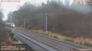 Beattock Belle West Coast Railways #Class57 57313 'Scarborough Castle' leads #Class47 47832 towards Beattock Summit with Northern Belle's Royal Yacht Britannia - Edinburgh. ℹ️ 1Z77 #ManchesterVictoria to #EdinburghWaverley 🎦 #Beattock 📅 26/11/22 | Railcam