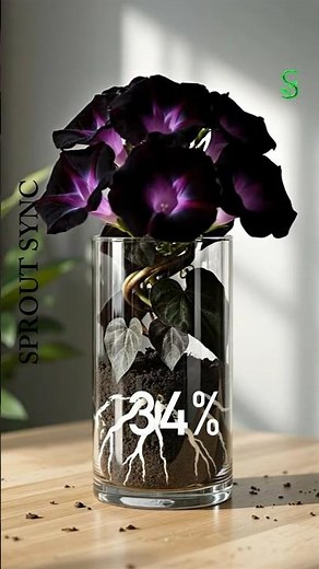 From Seed to Black Flowers | Morning Glory Growth Timelapse 4K