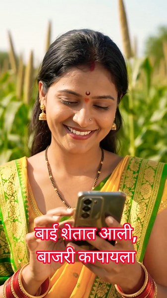 🔥बाई शेतात आली, बाजरी कापायला मराठीसॉन्ग! 📱🌾 | Bai Shetat Aali Marathi Song