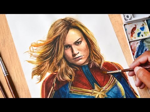 Painting Captain Marvel | Carol Danvers | Brie Larson