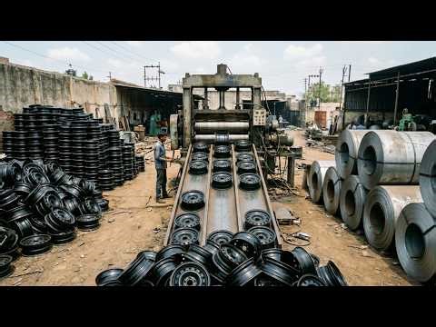 Process of Making Vehicles Wheel Rim By The Amazing Craftsmanship. production of Wheel Rim Factory