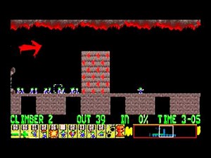 Lemmings [PC] - Level 20 (Tricky): One way digging to freedom