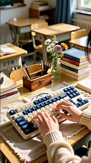 Keyboard ASMR 🍮⌨️ | Soft Typing Sounds & Cozy Desk Vibes for Relaxation #ASMR#Keyboard ASMR