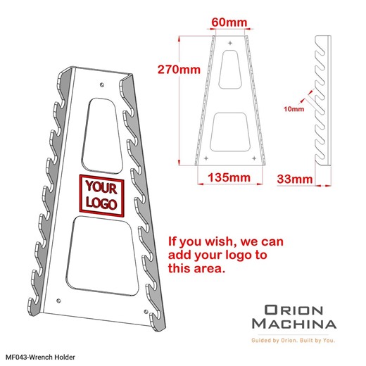 Custom Logo Wrench Holder Plan, Laser Cut DXF, 3mm Steel (PDF Drawing) - Etsy