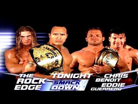 The Rock & Edge Vs Chris Benoit & Eddie Guerrero :Smackdown 2002