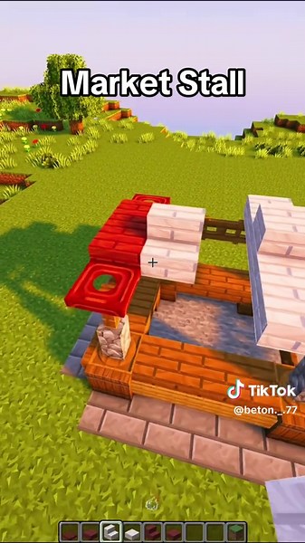 Minecraft Market Stall Tutorial! #minecraft #fyp #minecrafter #minecrafttutorial #minecraftbuilding