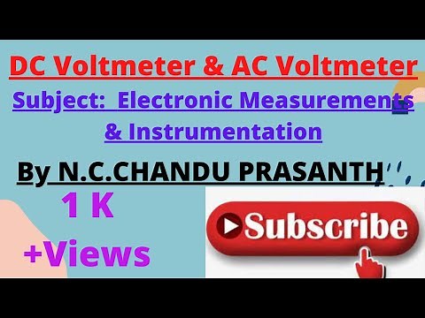 DC Voltmeter and AC Voltmeter || Electronic Measurements and Instrumentation