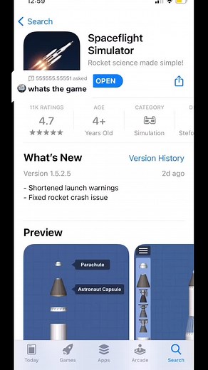 Answer to @555555.55551 spaceflight simulator it’s free to download