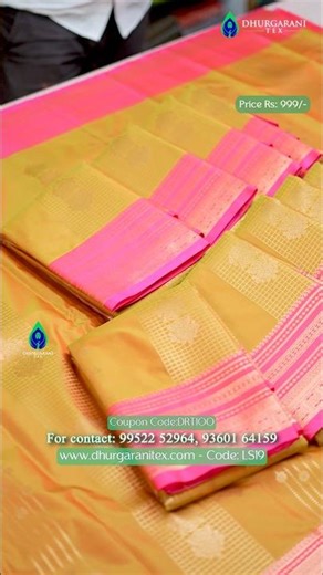 ✨️ CODE : LS19 , Rs.999 ✨️ Luxury Silk 🦚 Place an order through our website to get discount price