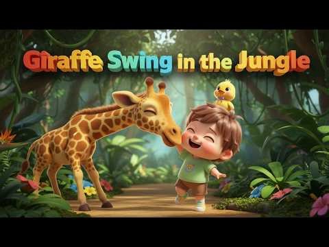Giraffe Swing in the Jungle – Nursery Rhyme, Toddler Learning, Jungle Fun, and Playful Movement