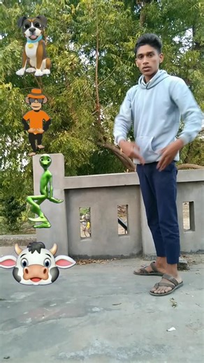 Head to Dog, Monkey, Alien, Cow - Funny dance magic vfx