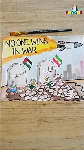 🌍 Say No to War | Poster Making Idea 💡 | School Project for Kids 🕊️