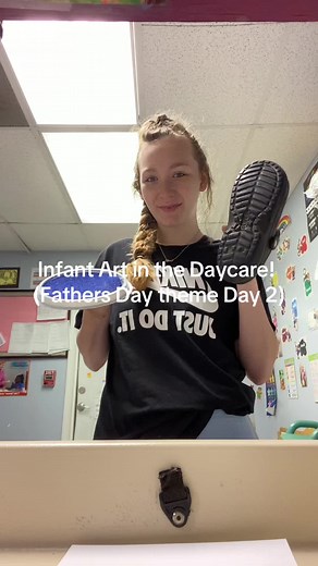 Simple and Cute Infant Art for Father's Day at Daycare