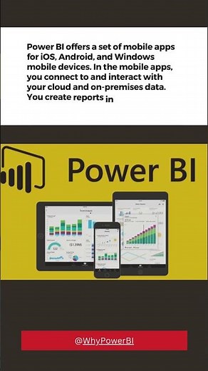 Power BI offers a set of Mobile App