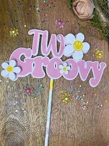 Two Groovy Cake Topper , Two Groovy , Two Groovy Cake , Two Groovy Birthday Ideas , Two Groovy , Groovy Birthday Theme , Groovy - Etsy