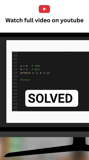 Solution - Bitwise Shift