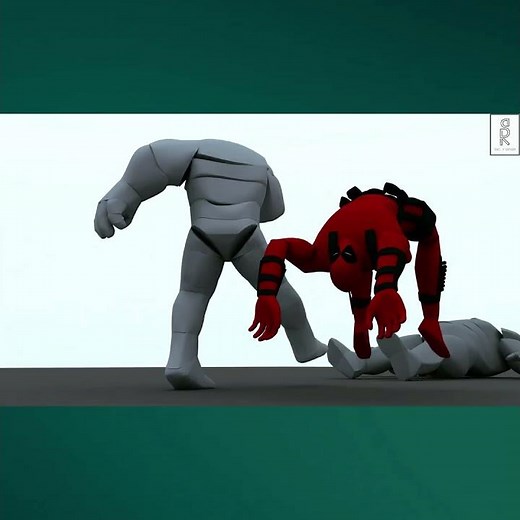 Deadpool Fight scene | 3D action scene | #3d #deadpool #fight #action #animtion #youtubeshorts