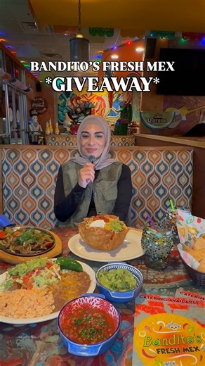 Bandito’s on Instagram: "🌶 GIVEAWAY TIME! 🌶 We’re spicing things up with our Banditos Fresh Mex Giveaway 🎉We’re giving three $100 gift cards to three lucky winners! Here’s how to enter ⬇️ 1️⃣ Follow @banditos_mexican 2️⃣ Tag 3 foodie besties in the comments 🍴 3️⃣ Repost this on your story & tag us @banditos_mexican 🌮 Winners will be announced November 1st 🎊 Good luck & may the best foodies win 🌯❤️ #BanditosFreshMex #GiveawayAlert #FoodieGiveaway #MexicanEats #TacoTime"