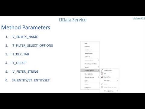 Video 15: OData - Dynamic Where Condition, Sort and Filter Process