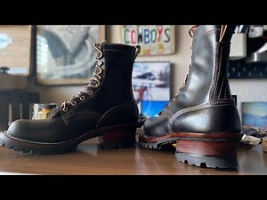 Nicks urban loggers 8 inch brown waxed flesh .